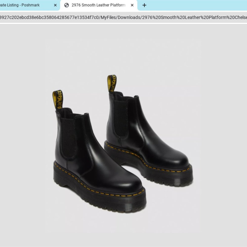 Smooth Leather Platform Chelsea Boots- 2976